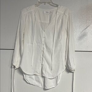 FRAME WOMENS WHITE BUTTON DOWN BLOUSE SHIRT XS